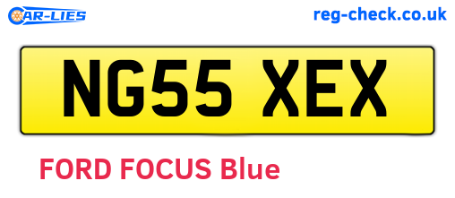 NG55XEX are the vehicle registration plates.