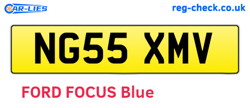 NG55XMV are the vehicle registration plates.