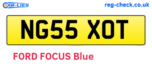 NG55XOT are the vehicle registration plates.