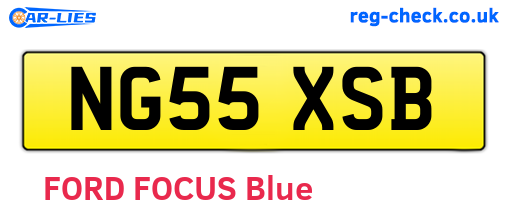 NG55XSB are the vehicle registration plates.