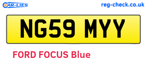NG59MYY are the vehicle registration plates.