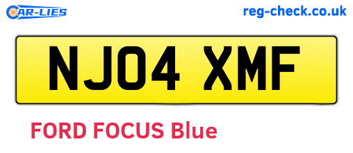 NJ04XMF are the vehicle registration plates.