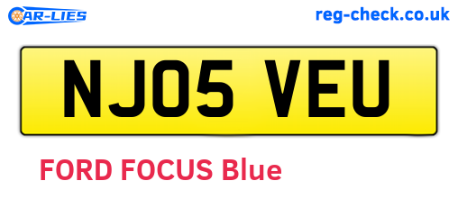 NJ05VEU are the vehicle registration plates.