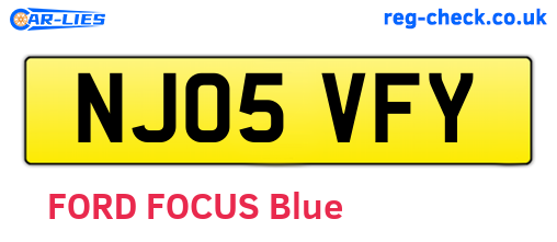 NJ05VFY are the vehicle registration plates.