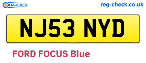 NJ53NYD are the vehicle registration plates.
