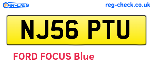 NJ56PTU are the vehicle registration plates.