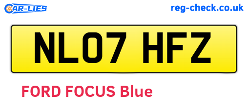 NL07HFZ are the vehicle registration plates.