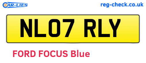 NL07RLY are the vehicle registration plates.