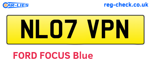 NL07VPN are the vehicle registration plates.
