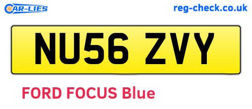 NU56ZVY are the vehicle registration plates.