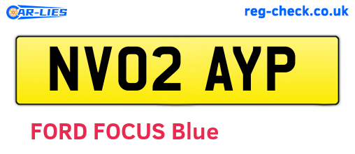 NV02AYP are the vehicle registration plates.