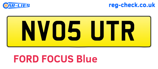 NV05UTR are the vehicle registration plates.