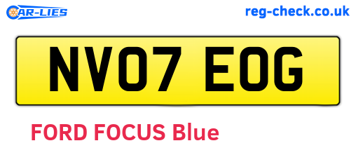 NV07EOG are the vehicle registration plates.