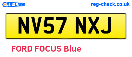 NV57NXJ are the vehicle registration plates.