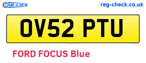 OV52PTU are the vehicle registration plates.