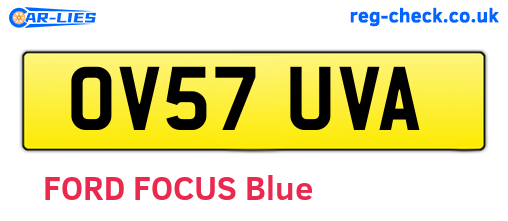 OV57UVA are the vehicle registration plates.