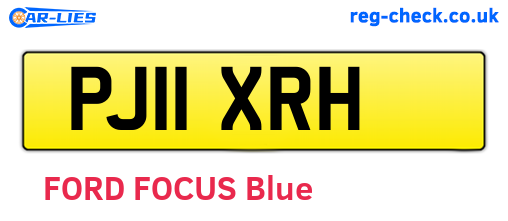 PJ11XRH are the vehicle registration plates.