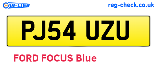 PJ54UZU are the vehicle registration plates.