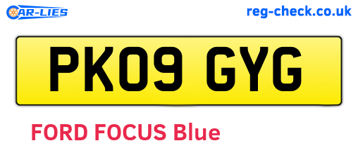 PK09GYG are the vehicle registration plates.