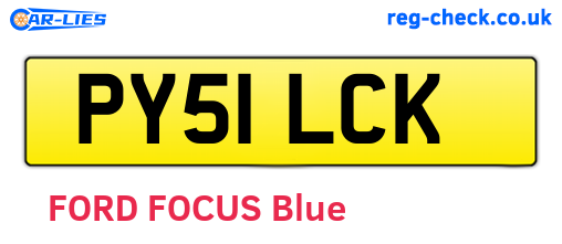 PY51LCK are the vehicle registration plates.