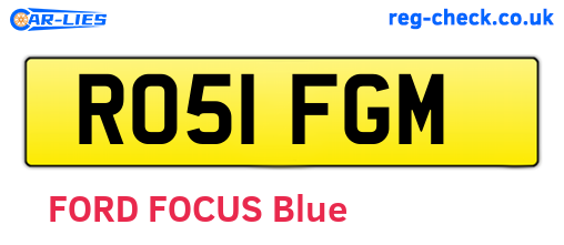 RO51FGM are the vehicle registration plates.