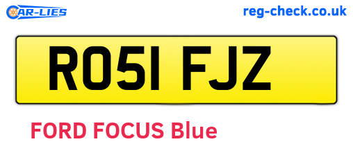 RO51FJZ are the vehicle registration plates.