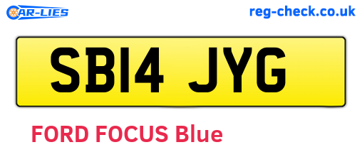 SB14JYG are the vehicle registration plates.