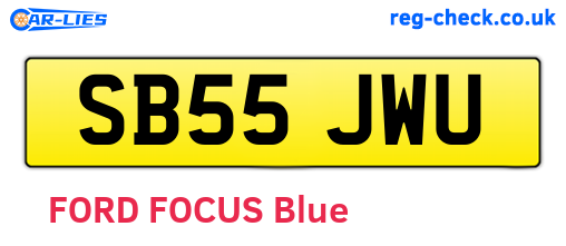 SB55JWU are the vehicle registration plates.