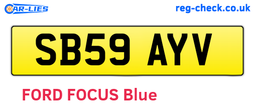 SB59AYV are the vehicle registration plates.