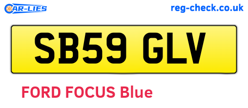 SB59GLV are the vehicle registration plates.