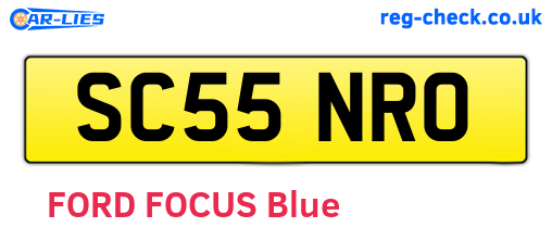 SC55NRO are the vehicle registration plates.