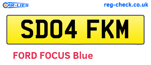 SD04FKM are the vehicle registration plates.