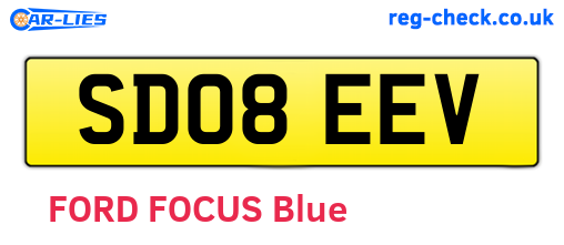 SD08EEV are the vehicle registration plates.