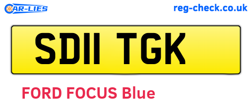 SD11TGK are the vehicle registration plates.