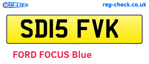 SD15FVK are the vehicle registration plates.