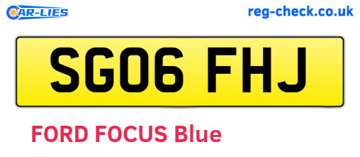 SG06FHJ are the vehicle registration plates.