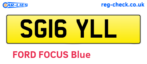 SG16YLL are the vehicle registration plates.
