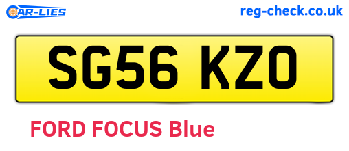 SG56KZO are the vehicle registration plates.