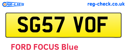 SG57VOF are the vehicle registration plates.
