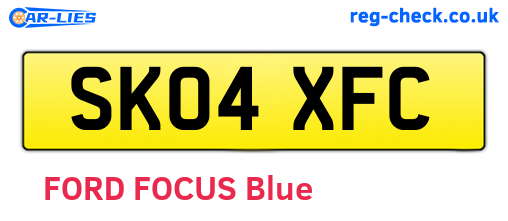 SK04XFC are the vehicle registration plates.