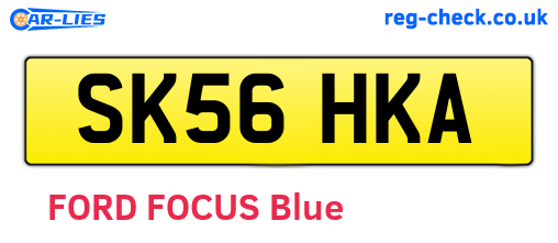 SK56HKA are the vehicle registration plates.
