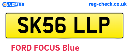 SK56LLP are the vehicle registration plates.