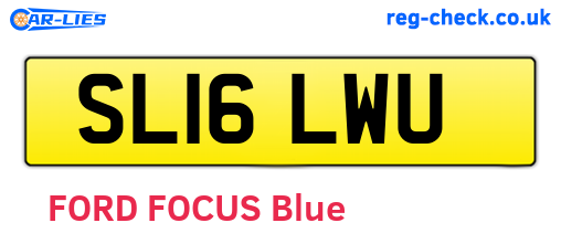SL16LWU are the vehicle registration plates.