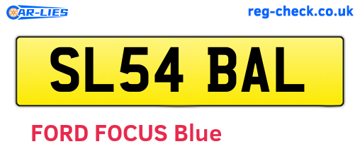 SL54BAL are the vehicle registration plates.
