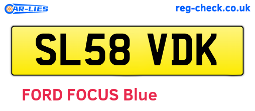 SL58VDK are the vehicle registration plates.