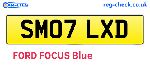 SM07LXD are the vehicle registration plates.