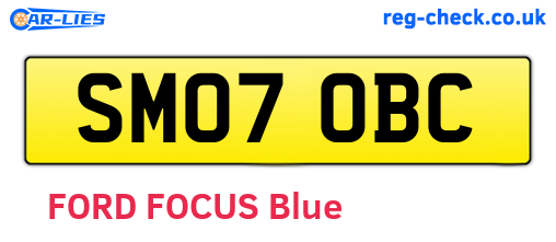 SM07OBC are the vehicle registration plates.