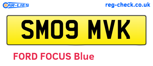 SM09MVK are the vehicle registration plates.