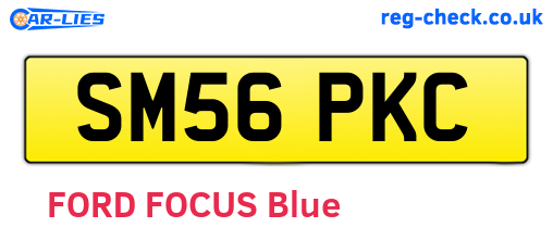 SM56PKC are the vehicle registration plates.