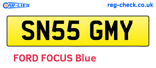 SN55GMY are the vehicle registration plates.